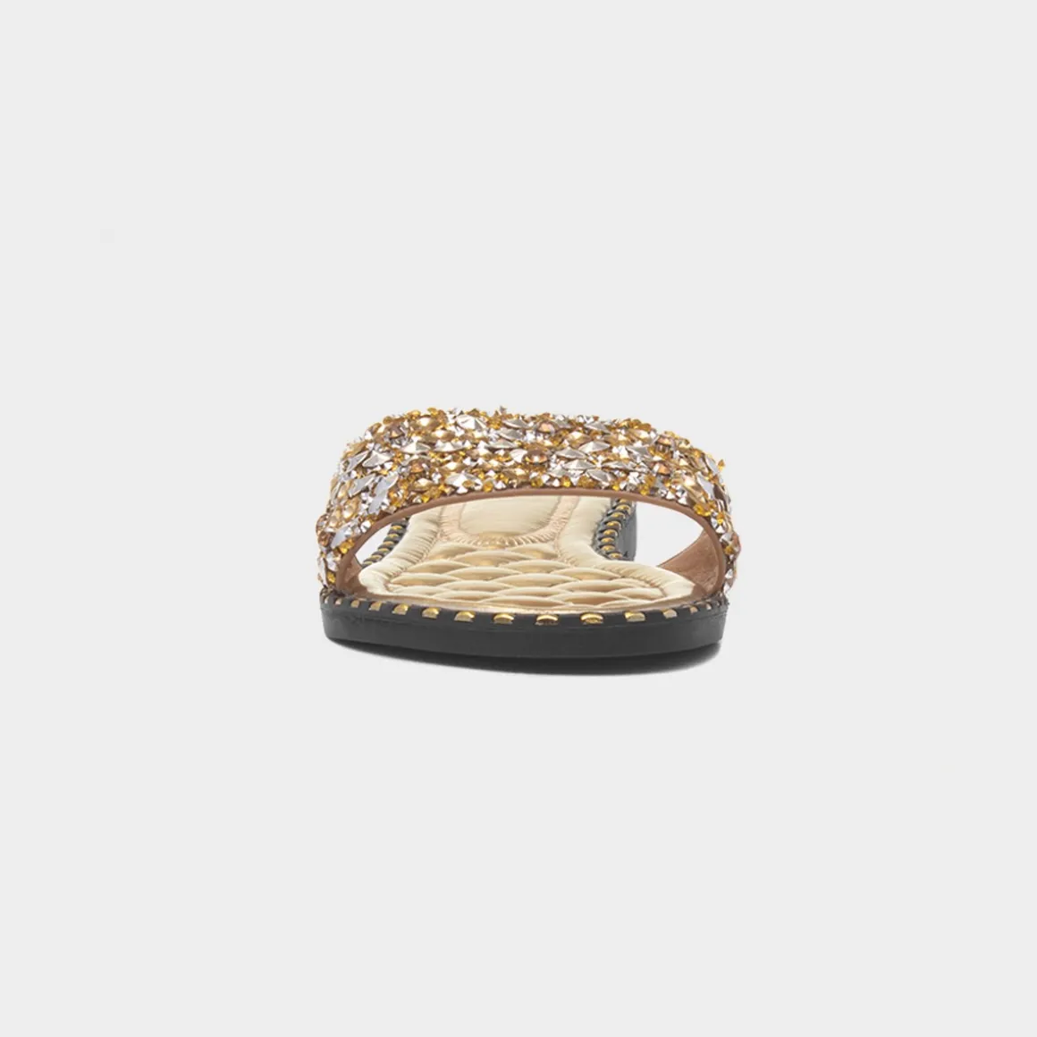 Truffle Gia Womens Gold Mule Sandal
