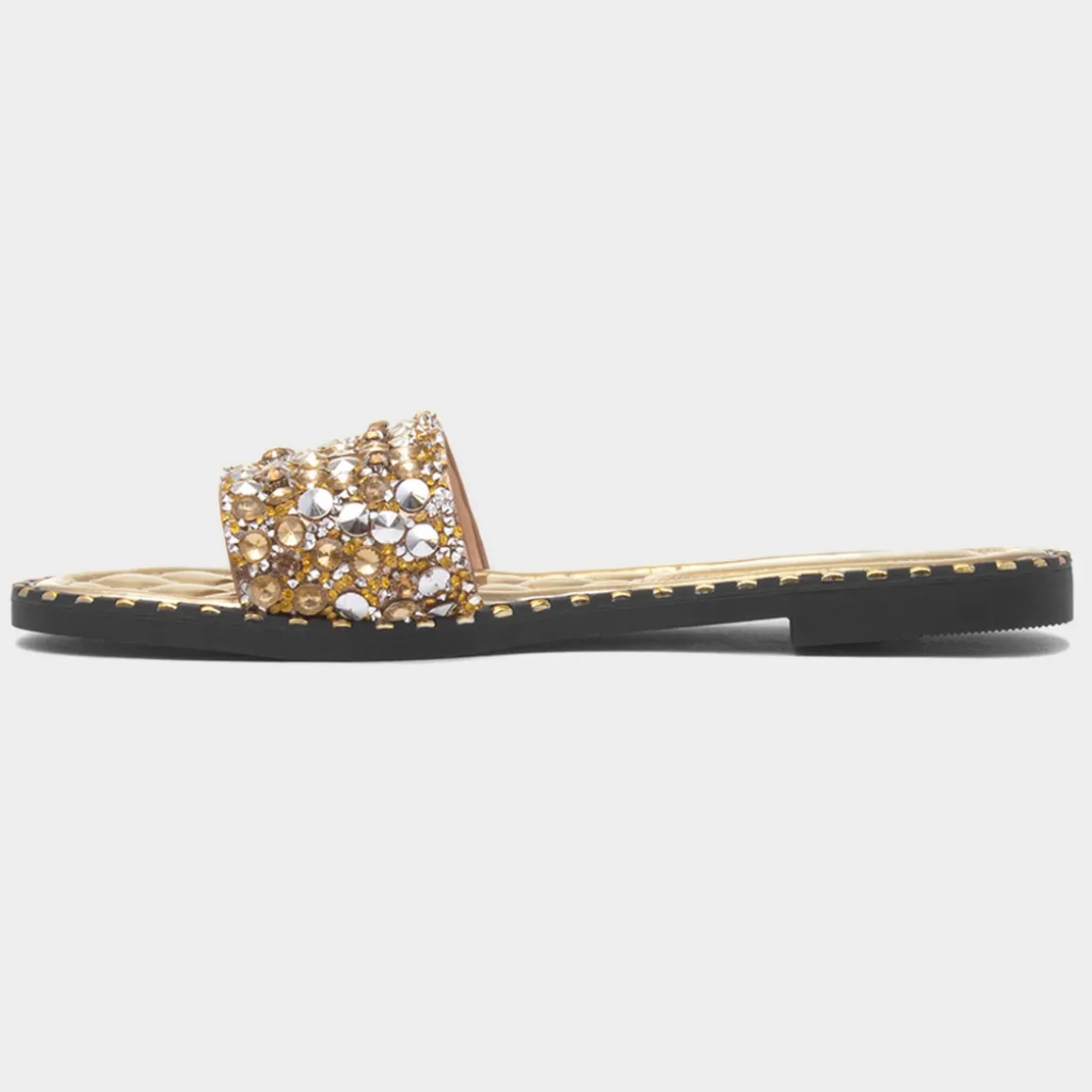 Truffle Gia Womens Gold Mule Sandal
