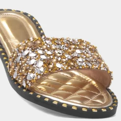 Truffle Gia Womens Gold Mule Sandal