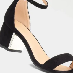 Truffle Halla1 Womens Black Heeled Sandals