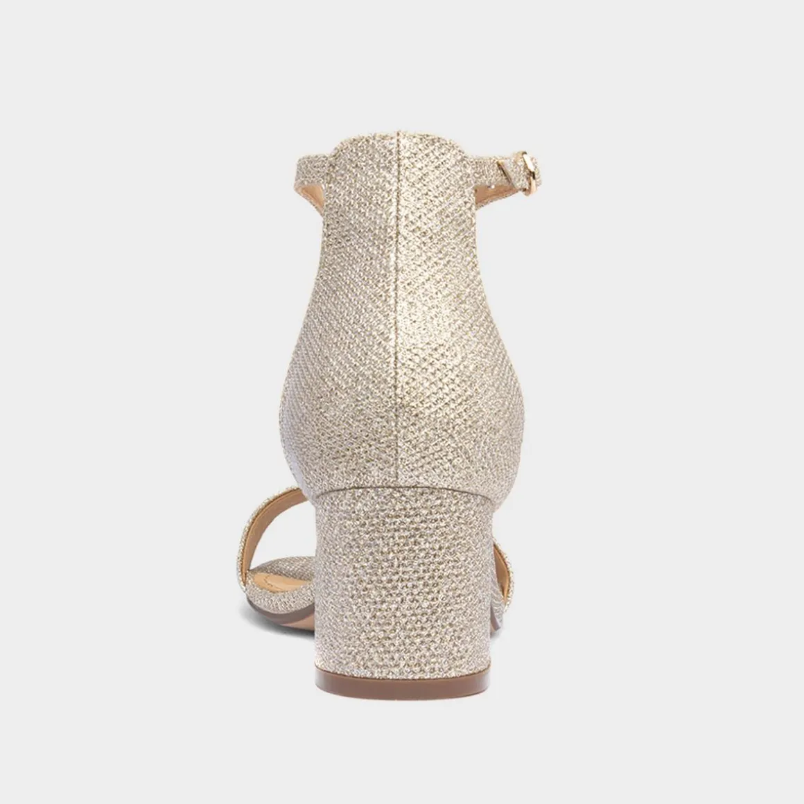 Truffle Halla Womens Gold Shimmer Heeled Sandal