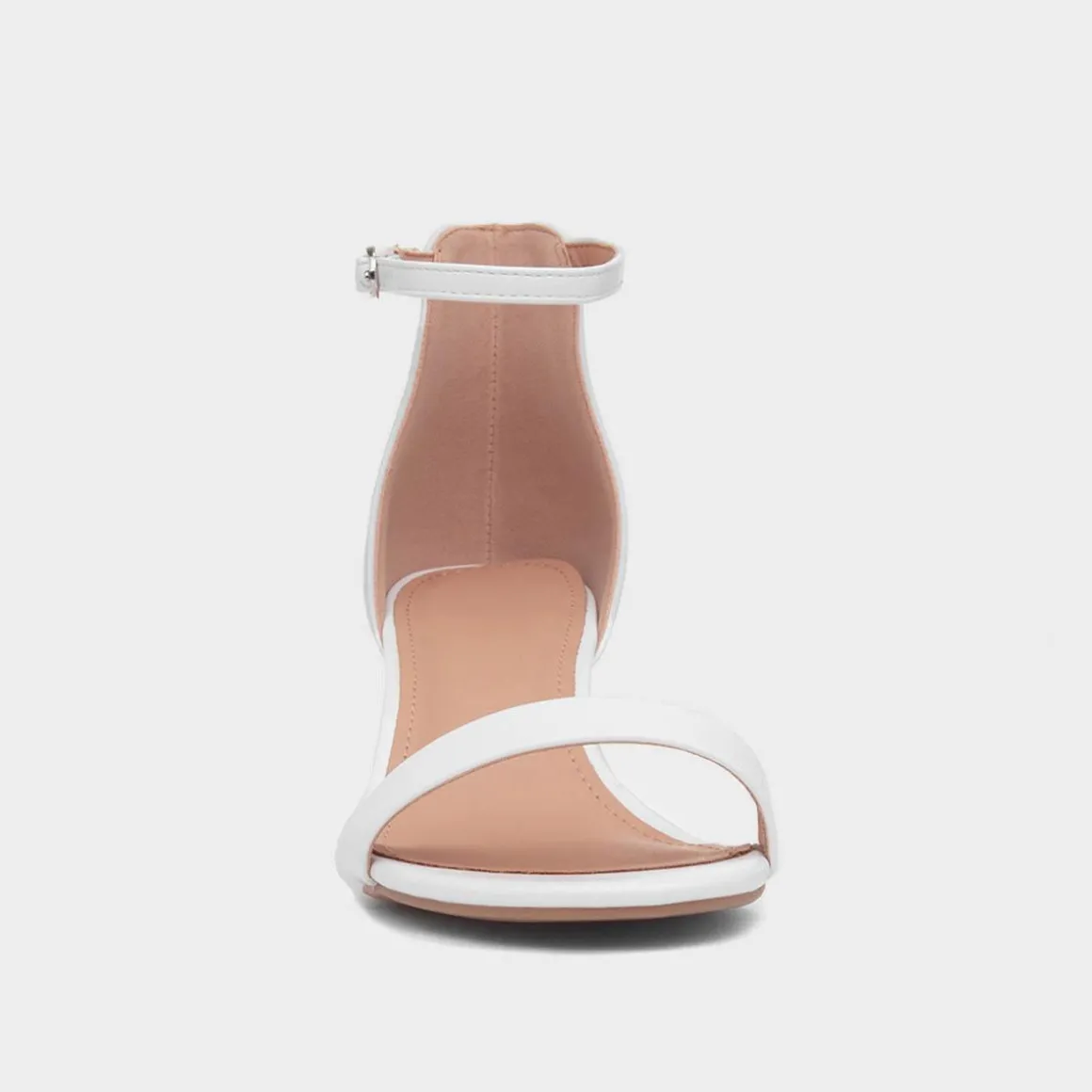 Truffle Halla1 Womens White Heeled Sandal