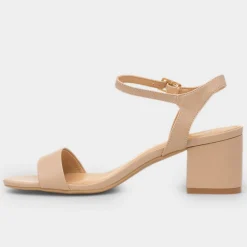 Truffle Hallie Womens Nude Heeled Sandal