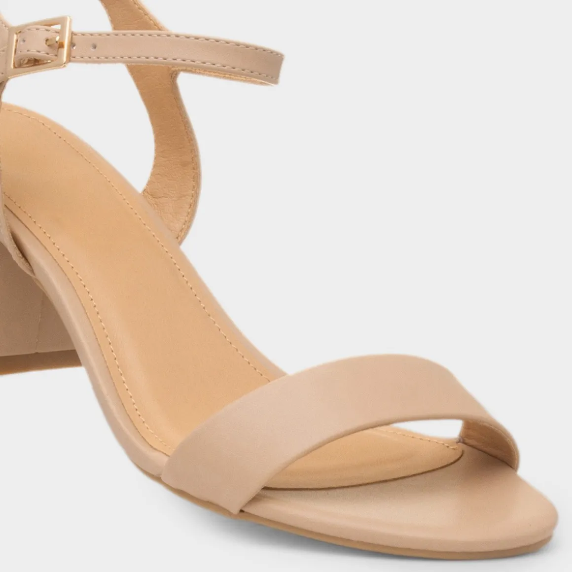 Truffle Hallie Womens Nude Heeled Sandal