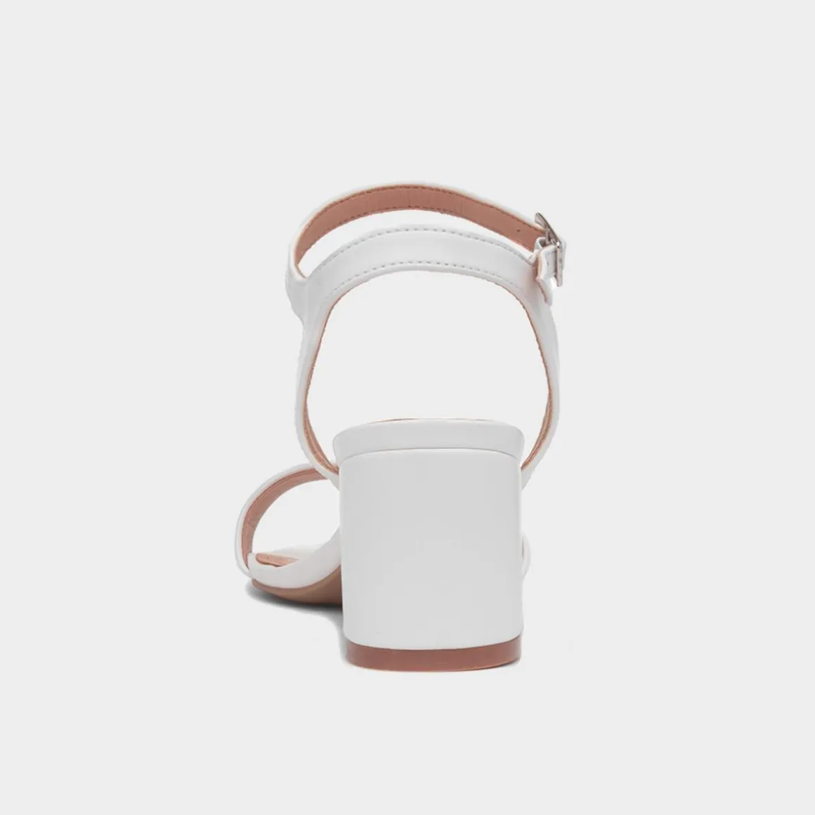 Truffle Hallie Womens White Heeled Sandal