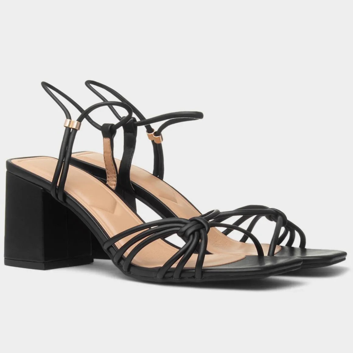Truffle Harlow Womens Black Strappy Heel