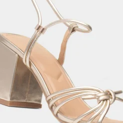 Truffle Harlow Womens Gold Strappy Heel