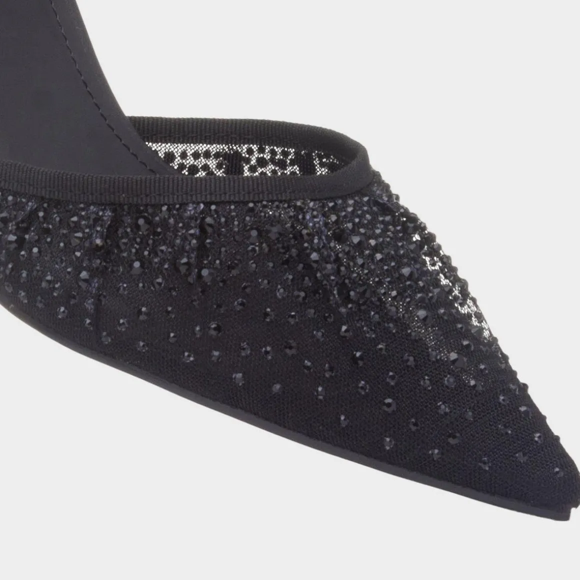 Truffle Ivanna Womens Black Diamante Heel