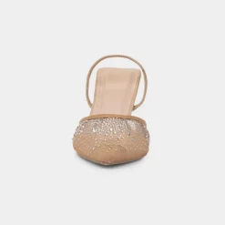 Truffle Ivanna Womens Nude Diamante Heel