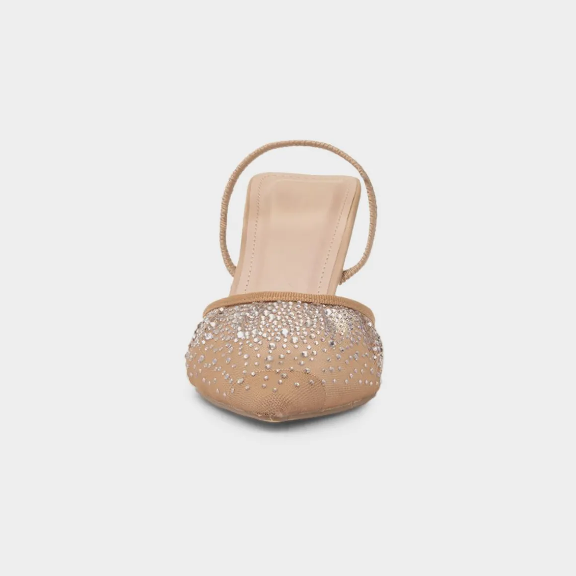 Truffle Ivanna Womens Nude Diamante Heel