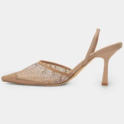 Truffle Ivanna Womens Nude Diamante Heel