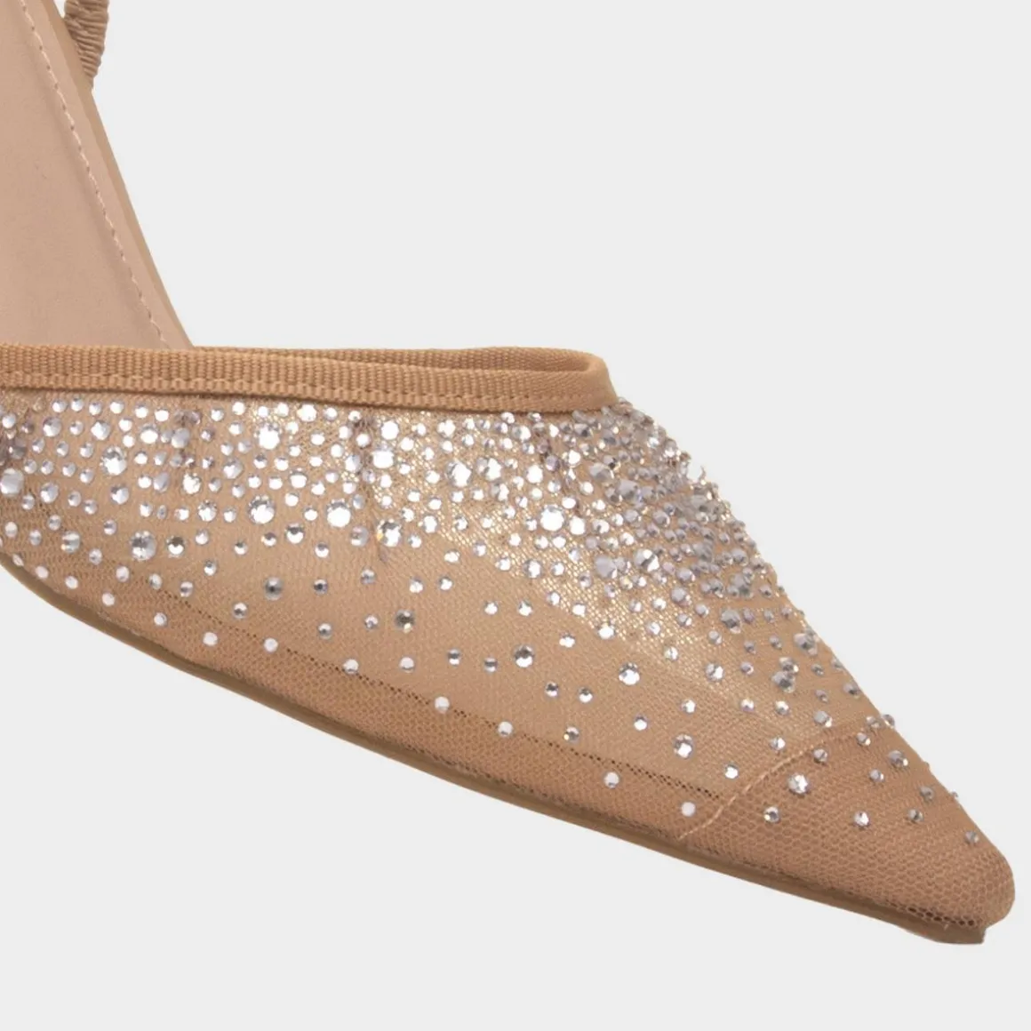 Truffle Ivanna Womens Nude Diamante Heel