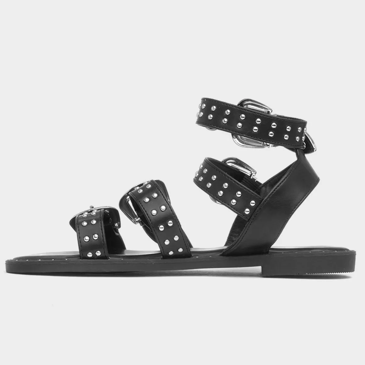 Truffle Jolene Womens Black Buckle Sandal