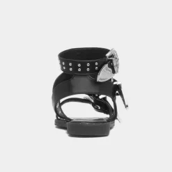 Truffle Jolene Womens Black Buckle Sandal