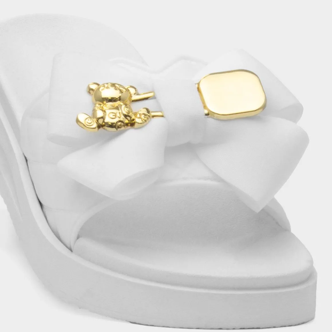 Truffle Josie Womens White Mule Sandal