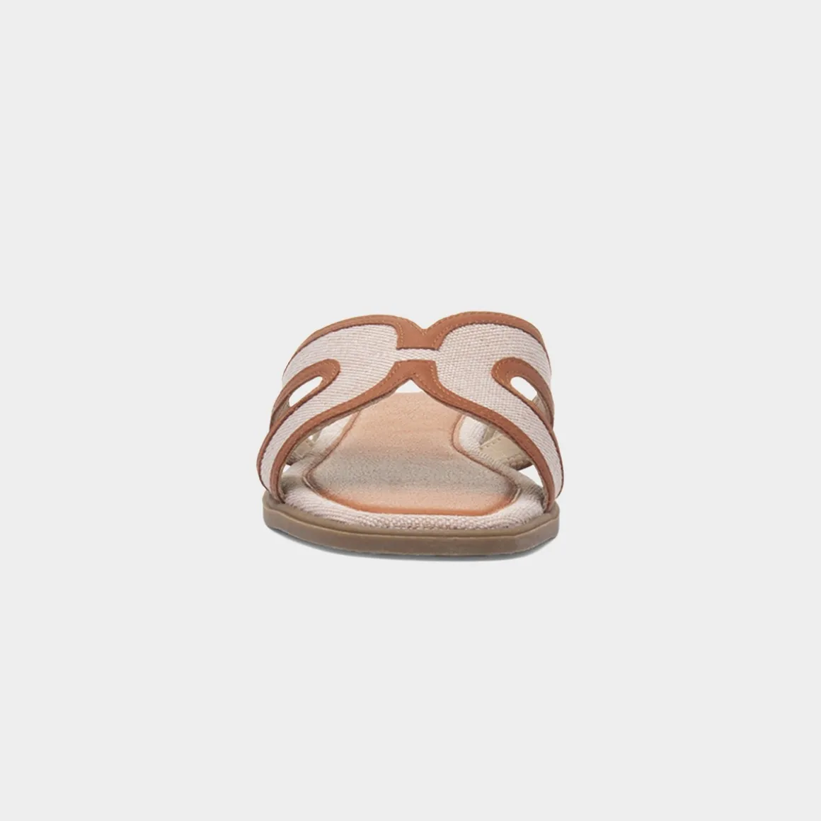 Truffle June Womens Beige Mule Sandal