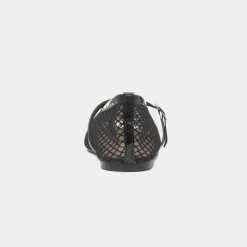 Truffle Krystal Womens Black Mesh Ballerina