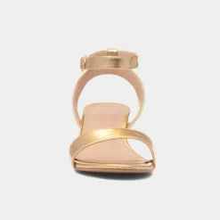Truffle Lillie Womens Gold Wider Fit Heel