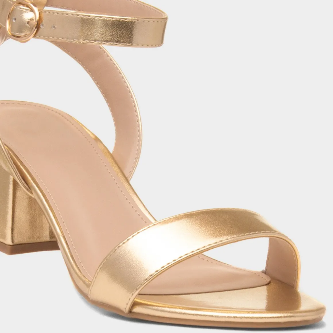 Truffle Lillie Womens Gold Wider Fit Heel