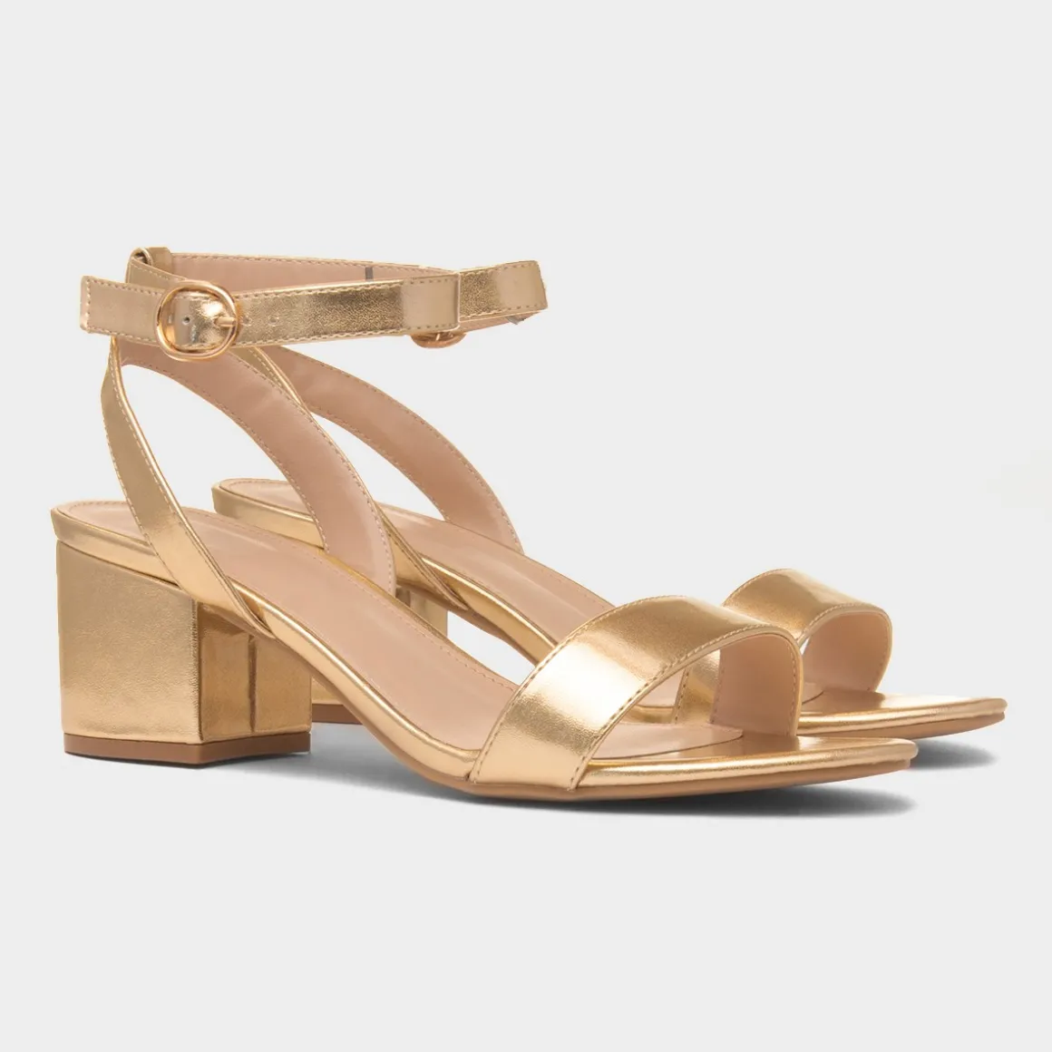 Truffle Lillie Womens Gold Wider Fit Heel