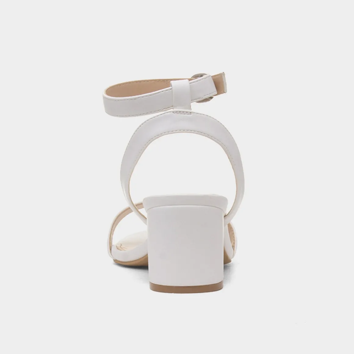 Truffle Lillie Womens White Wider Fit Heel