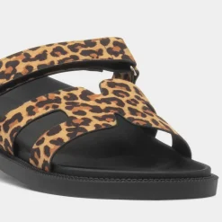 Truffle Louise Womens Multi Leopard Print Sandal