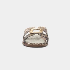Truffle Medusa Womens Multi Snake Print Sandal