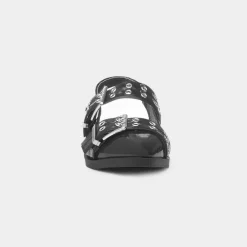 Truffle Miley Womens Black Slingback Buckle Shoe