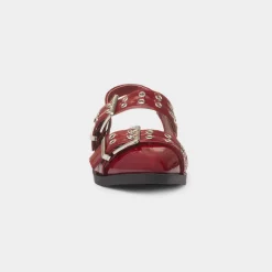 Truffle Miley Womens Red Slingback Buckle Shoe