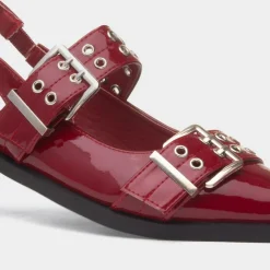 Truffle Miley Womens Red Slingback Buckle Shoe