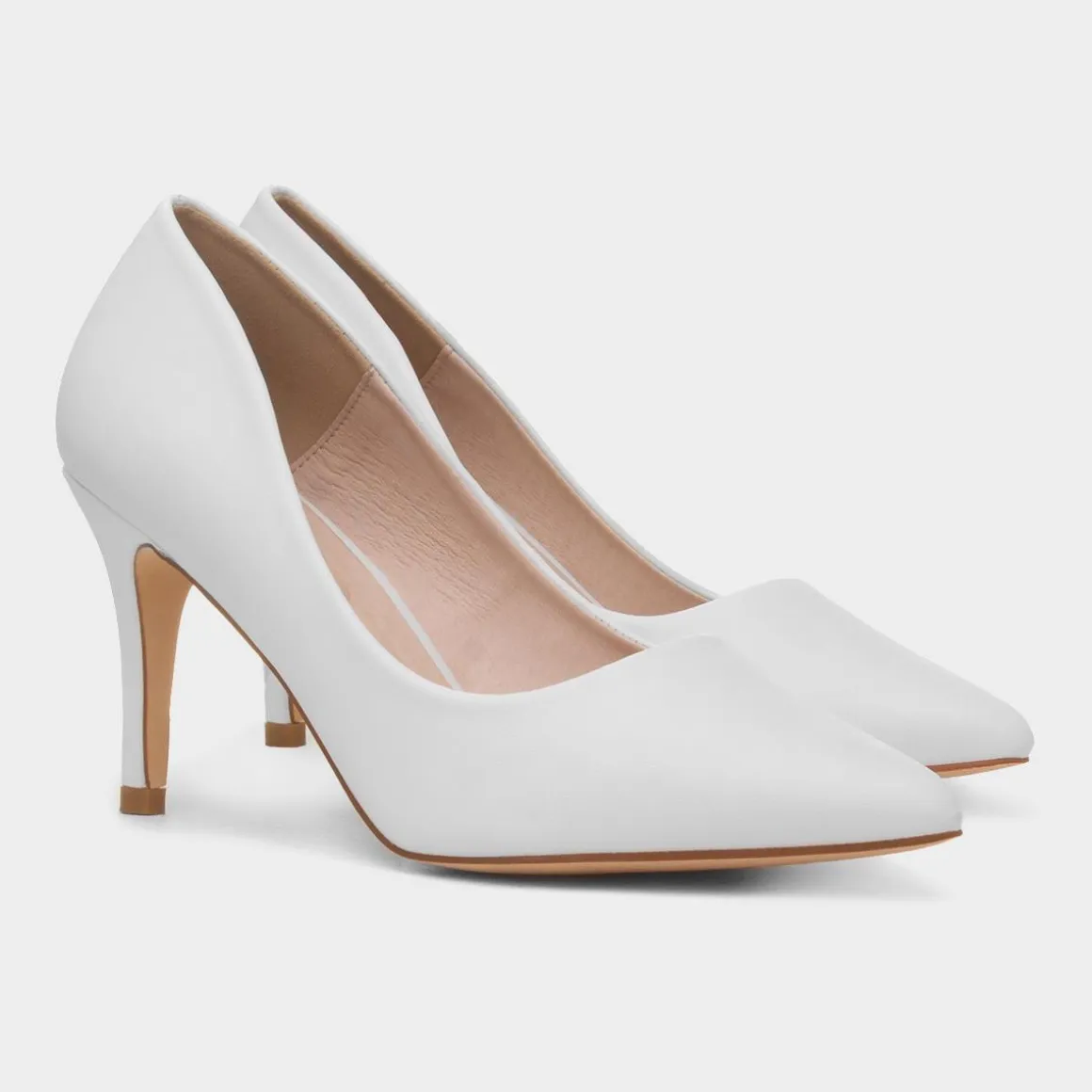 Truffle Miranda Womens White Heel