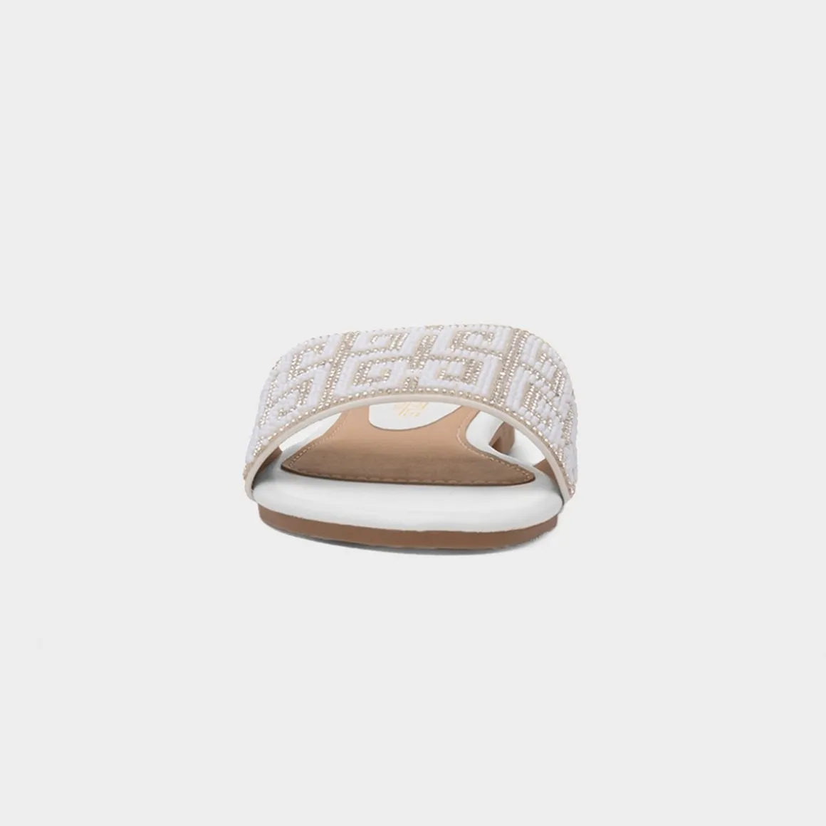 Truffle Oceana Womens White Mule Sandal