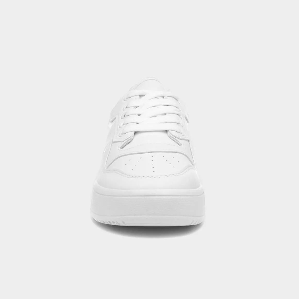 Truffle Oslo Womens White Lace Up Trainer