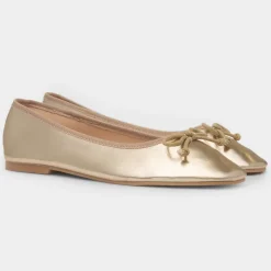 Truffle Penelope Womens Gold Ballerina