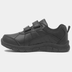 Trux Calvin Boys Black Easy Fasten School Shoe