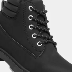 Trux Chive Boys Black Lace Up Ankle Boot