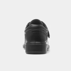 Trux Fred Boy's Black Easy Fasten School Shoe