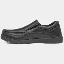 Urban Territory Brian Mens Black Slip On Shoe