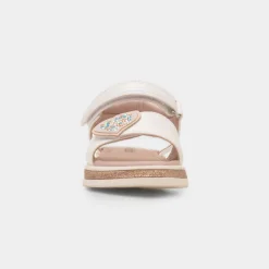Walkright Abbey Girls White Heart Sandal