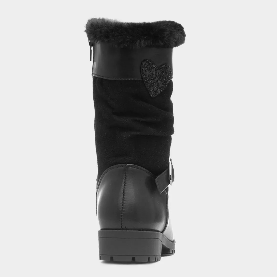 Walkright Candice Girls Black Zip Up Boot