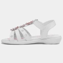 Walkright Caylee Girls White Flower Sandal