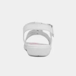 Walkright Caylee Girls White Flower Sandal