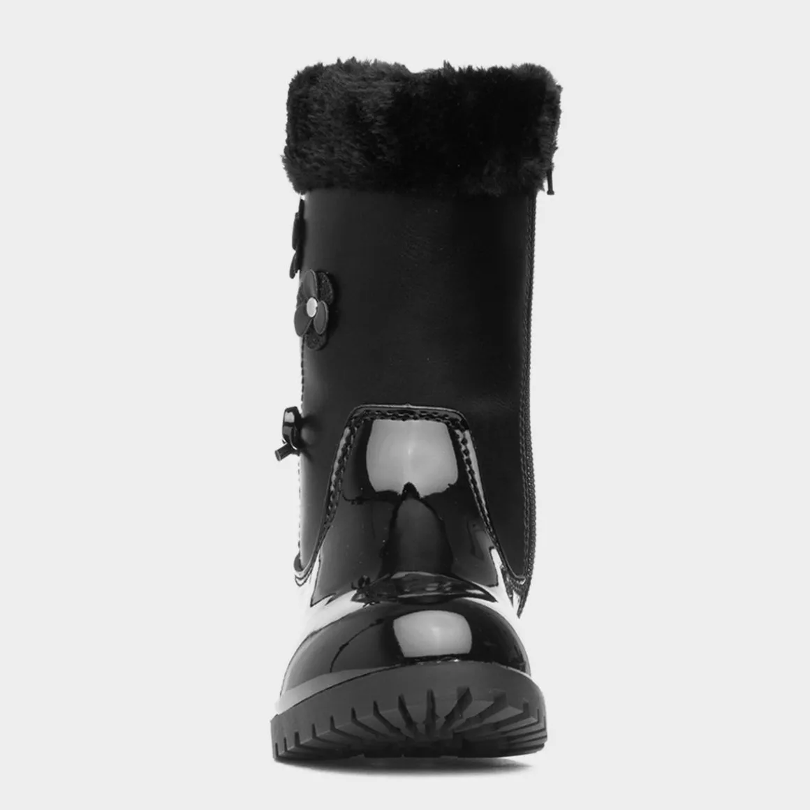 Walkright Cheryl Girls Black Patent Boot
