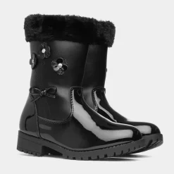Walkright Cheryl Girls Black Patent Boot