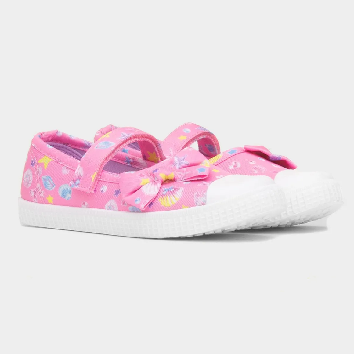 Walkright Claudia Girls Pink Easy Fasten Canvas