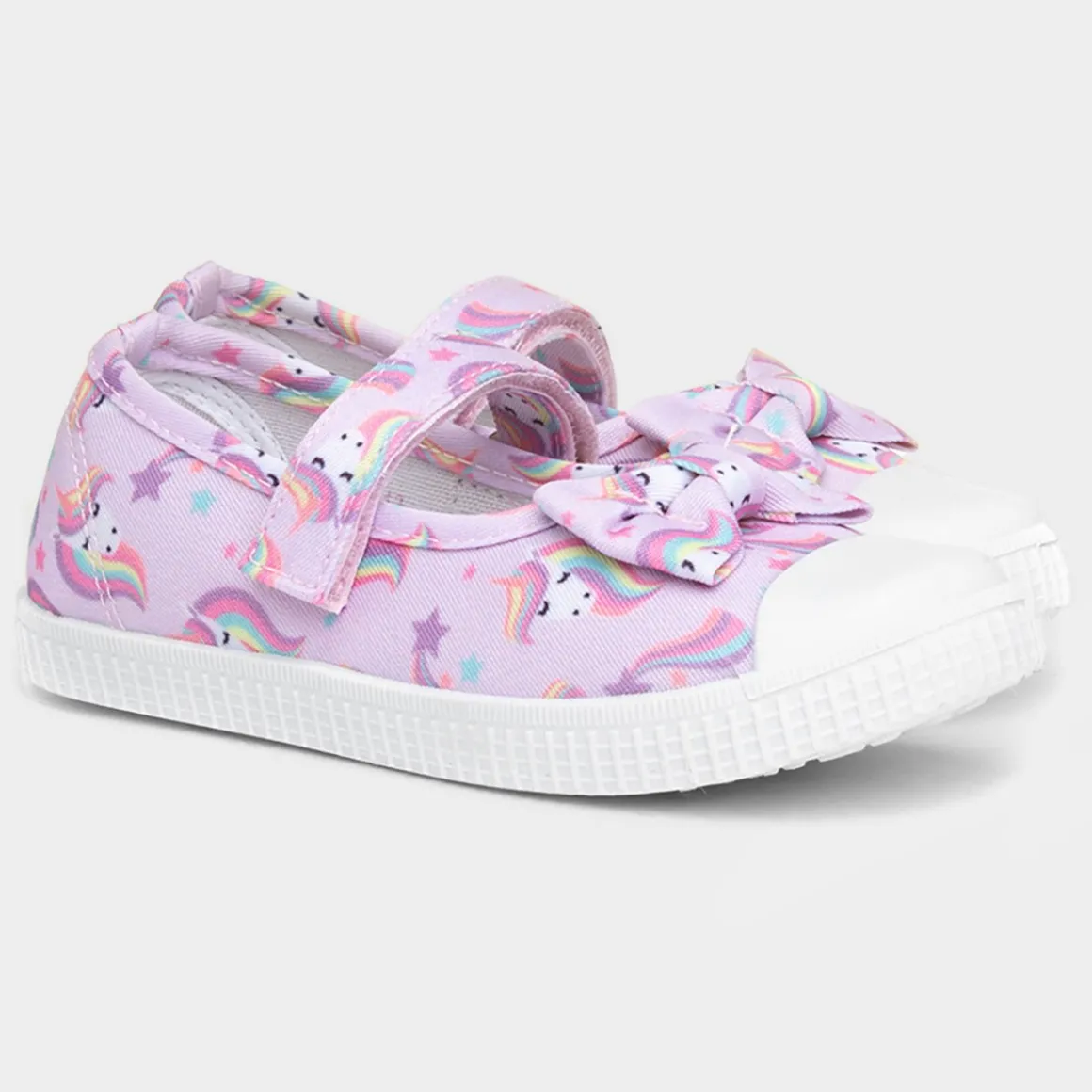 Walkright Claudia Girls Pink Unicorn Canvas Shoe