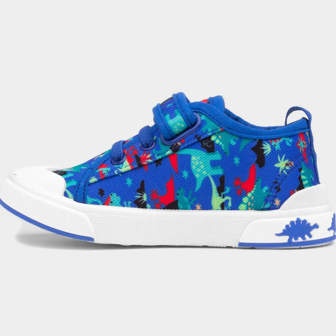 Walkright Colby Boys Blue Dinosaur Canvas