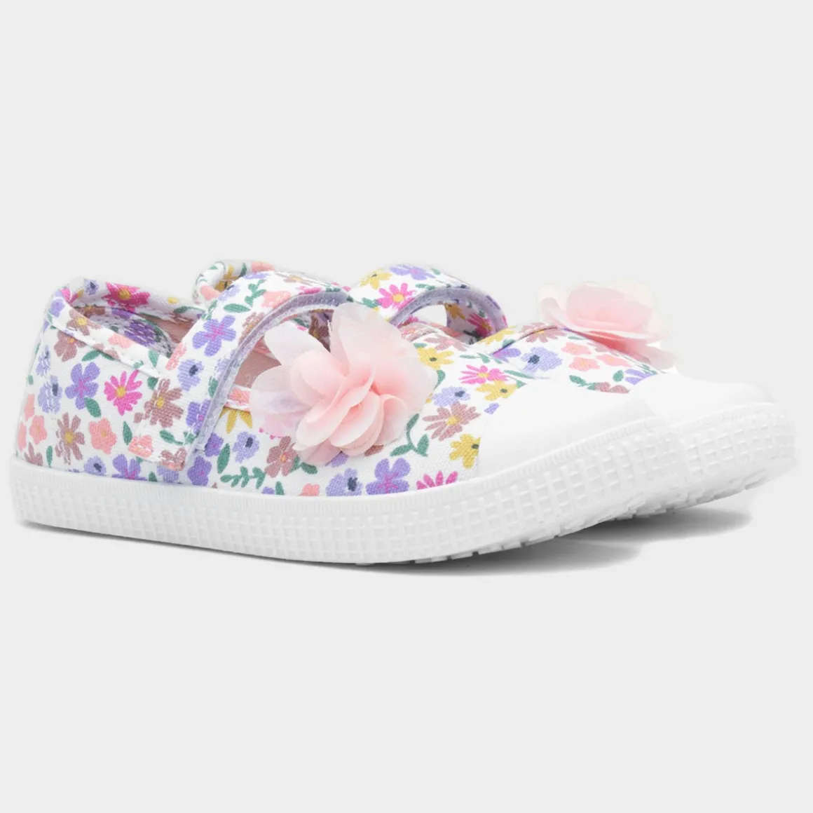 Walkright Corrine Girls Multi Floral Print Canvas