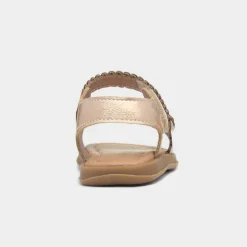 Walkright Delamere Girls Gold Easy Fasten Sandal
