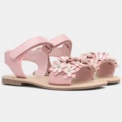 Walkright Faron Girls Pink Flower Diamante Sandal